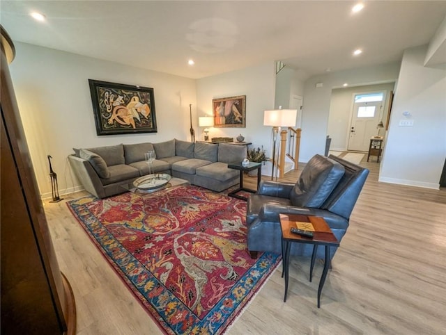 137 Red Horse Dr, Buffalo Twp But, PA 16055 - living room with light wood-style flooring, recessed lighting, and baseboards