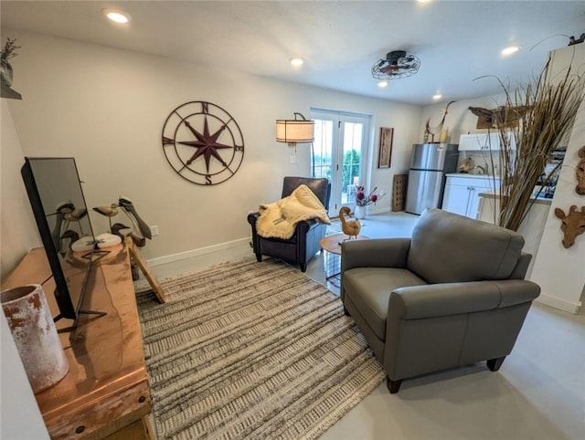 137 Red Horse Dr, Buffalo Twp But, PA 16055 - living area with french doors, recessed lighting, and baseboards