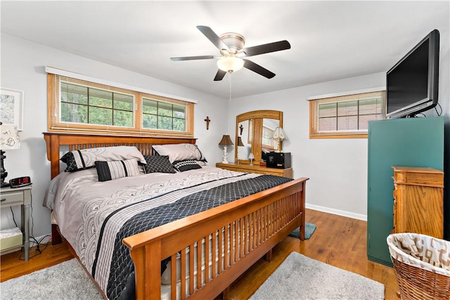 315 Yarrow Ln, Pleasant Hills, PA 15236 - bedroom featuring ceiling fan, wood finished floors, and baseboards