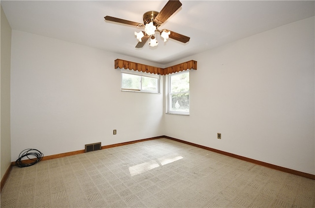 3743 Grant St, Castle Shannon, PA 15234 - unfurnished room with ceiling fan, baseboards, and light carpet
