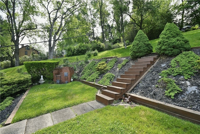 3743 Grant St, Castle Shannon, PA 15234 - view of grassy yard featuring stairs