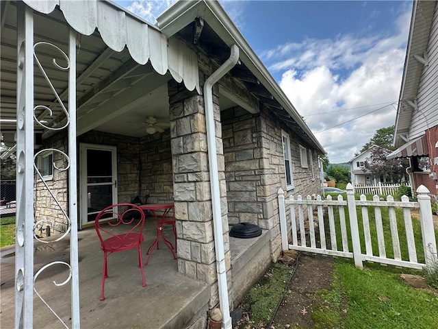 1810 Ridge Ave, Arnold, PA 15068 - view of side of home featuring stone siding and ceiling fan