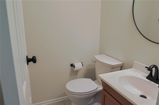 2678 Elaine Dr, Lower Burrell, PA 15068 - half bath featuring vanity and tile patterned flooring