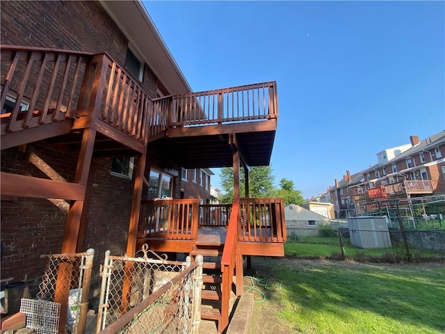 970 Lilac St, Greenfield, PA 15217 - view of yard with a wooden deck