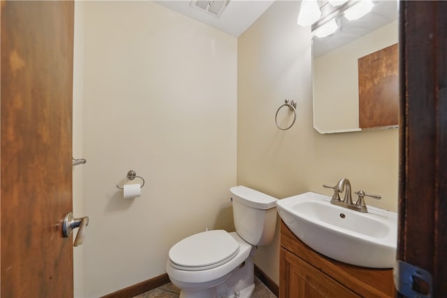 413 Stilley Rd, Jefferson Hills, PA 15025 - half bath with toilet, vanity, and baseboards