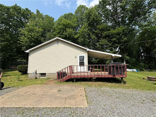 119 Glacial Till Rd, Slippery Rock Twp But, PA 16057 - view of property exterior with a lawn and a deck