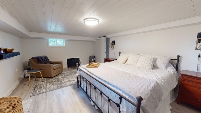 2819 Glenmore, Dormont, PA 15216 - bedroom featuring light wood-style flooring and wooden ceiling