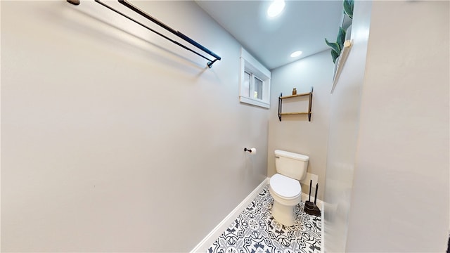 2819 Glenmore, Dormont, PA 15216 - bathroom with toilet, tile patterned flooring, and baseboards