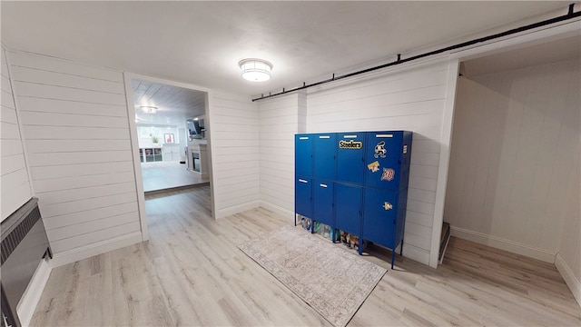 2819 Glenmore, Dormont, PA 15216 - hallway with wood walls, wood finished floors, and baseboards