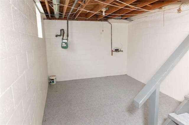 3183 Glendale Ave, Brentwood, PA 15227 - unfinished below grade area with concrete block wall