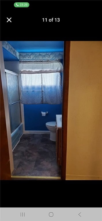 146 Back St, Quemahoning Twp, PA 15936 - bathroom featuring toilet, vanity, and a shower
