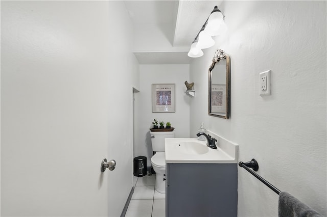 216 11th St, Sharpsburg, PA 15215 - half bathroom featuring tile patterned floors, vanity, and toilet
