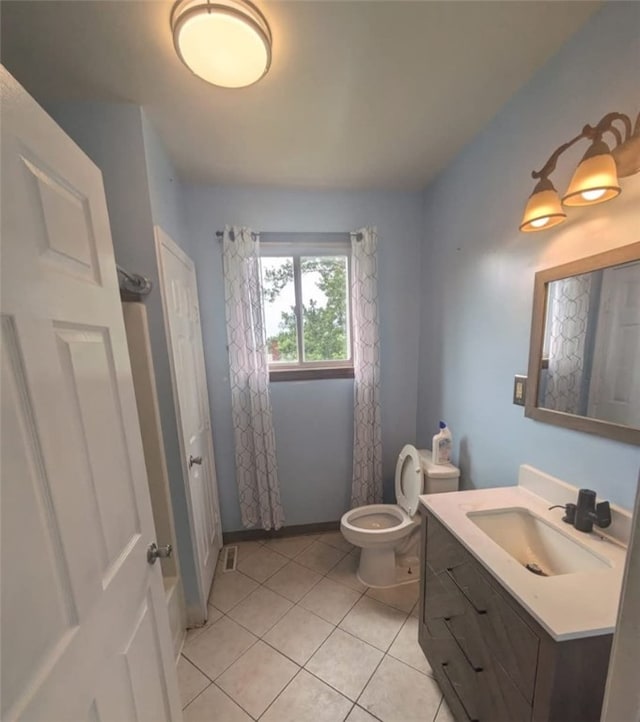 115 N Ray St, New Castle/3Rd, PA 16101 - bathroom featuring vanity, tile patterned flooring, and toilet