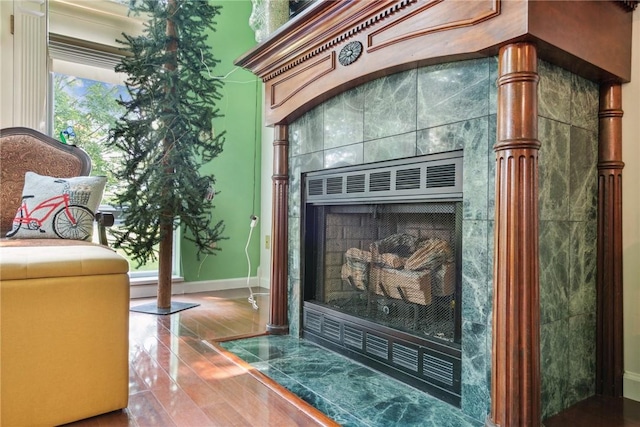 3532 Fairway Ct, Blairsville Area, PA 15717 - detailed view of baseboards and a tiled fireplace