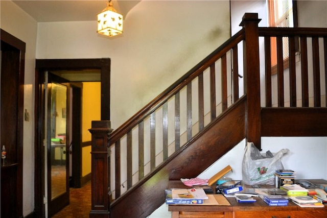 117 Grant Ave, Shaler, PA 15223 - stairs featuring a chandelier