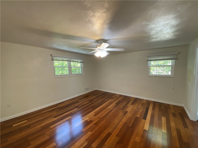 728 Heathergate, Indiana Twp Nal, PA 15238 - empty room featuring baseboards, ceiling fan, and dark wood finished floors