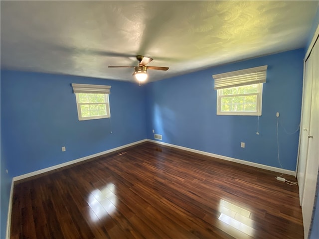 728 Heathergate, Indiana Twp Nal, PA 15238 - spare room featuring dark wood finished floors, ceiling fan, and baseboards