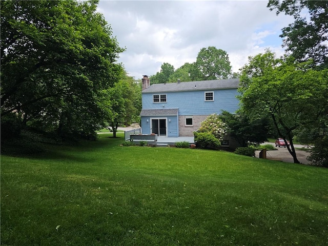 728 Heathergate, Indiana Twp Nal, PA 15238 - back of property with a chimney and a yard