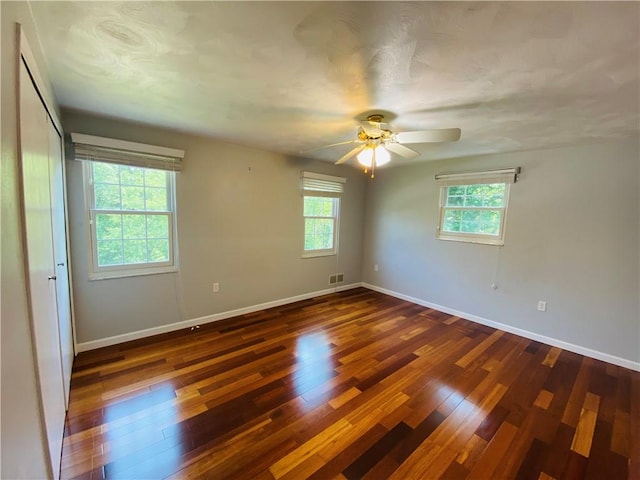 728 Heathergate, Indiana Twp Nal, PA 15238 - unfurnished room with healthy amount of natural light, dark wood-type flooring, baseboards, and ceiling fan