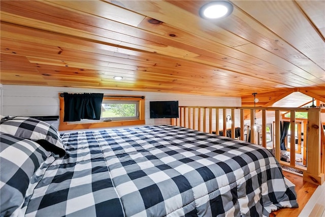 319 Ferry Ln, North-Other Area, PA 16370 - bedroom with wood ceiling and wood finished floors