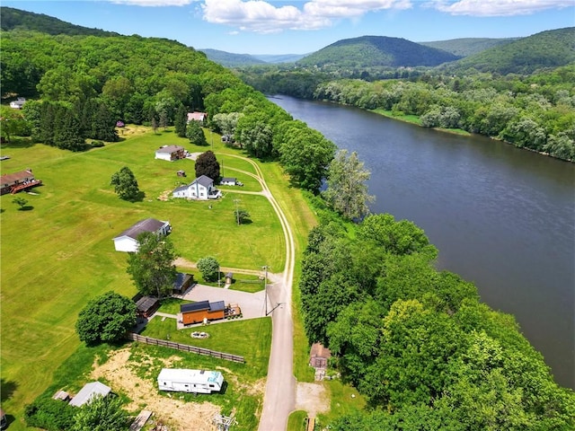 319 Ferry Ln, North-Other Area, PA 16370 - drone / aerial view of a water and mountain view and a forest