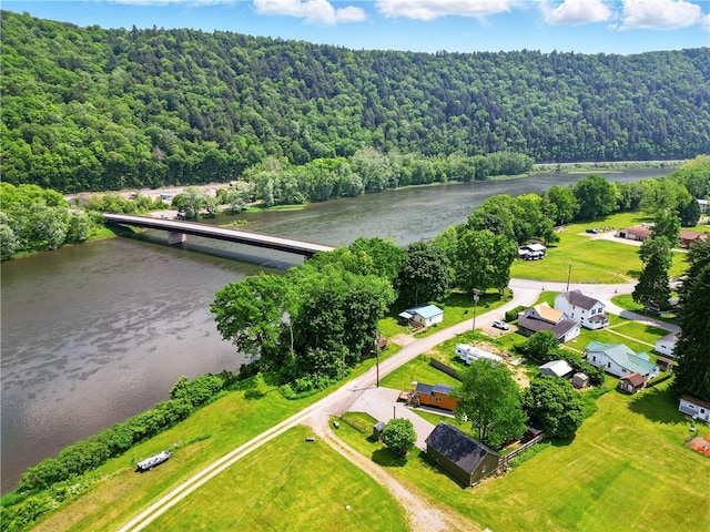 319 Ferry Ln, North-Other Area, PA 16370 - aerial view of a forest, a nearby body of water, and a notable bridge