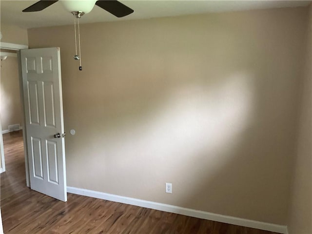 157 Suncrest Dr, Verona, PA 15147 - spare room featuring ceiling fan, baseboards, and wood finished floors