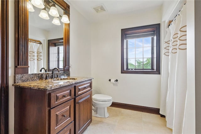 527 Salem Heights Dr, Pine Twp Nal, PA 15044 - bathroom with vanity, toilet, and baseboards