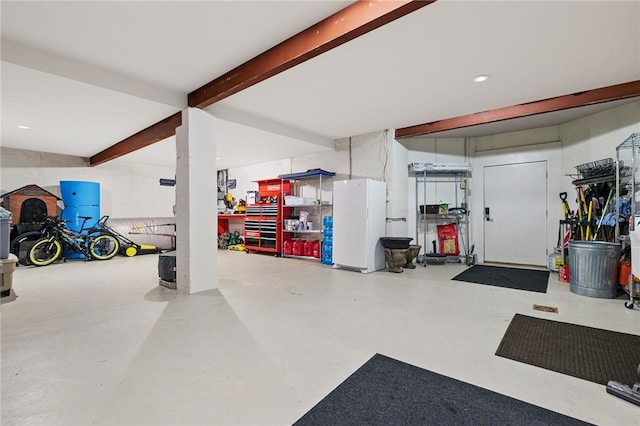 527 Salem Heights Dr, Pine Twp Nal, PA 15044 - garage featuring freestanding refrigerator