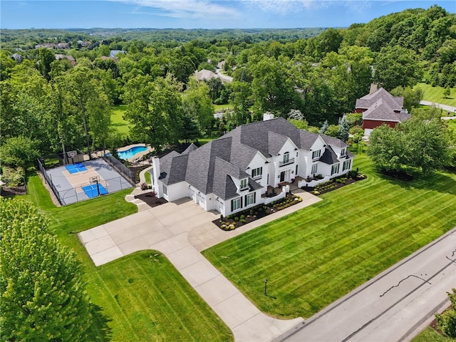 527 Salem Heights Dr, Pine Twp Nal, PA 15044 - aerial view of property and surrounding area featuring a pool area