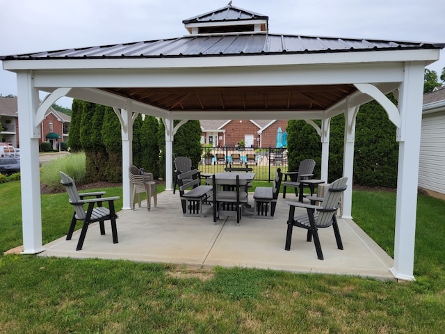 300 Hidden Ridge Ct Unit 203, South Park, PA 15129 - view of patio / terrace featuring a gazebo