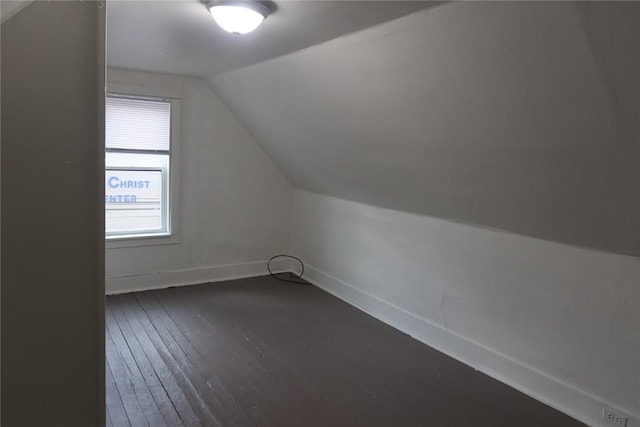 165 W Wylie Ave, City Of Washington, PA 15301 - bonus room featuring vaulted ceiling, dark wood-style flooring, and baseboards