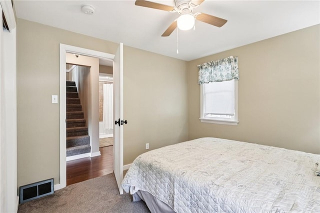 452 Clark Hollow Rd, Fairfield Twp, PA 15944 - bedroom featuring carpet, ceiling fan, baseboards, and a closet
