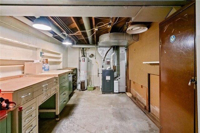 420 N St, Springdale Boro, PA 15144 - unfinished below grade area featuring water heater and heating unit