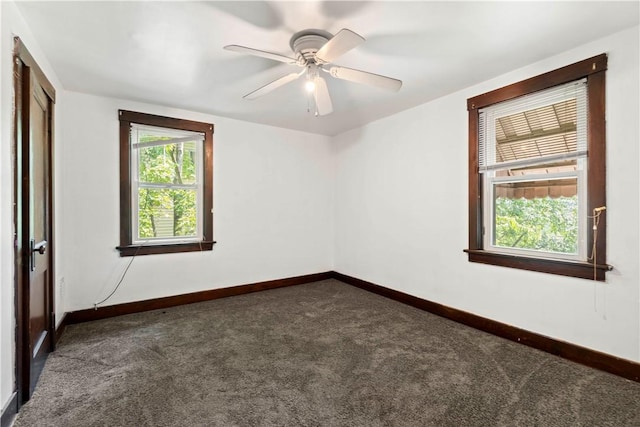 2715 Merwyn Ave, Sheraden, PA 15204 - carpeted spare room with baseboards and a ceiling fan