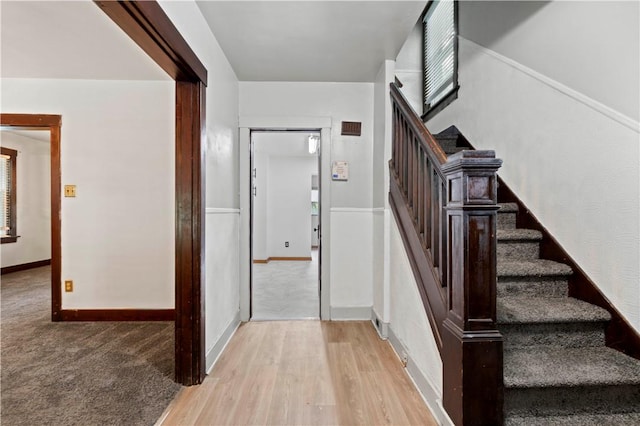 2715 Merwyn Ave, Sheraden, PA 15204 - stairway with wood finished floors and baseboards