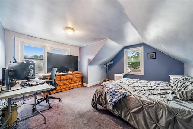 3722 Millerton Ave, Brighton Heights, PA 15212 - carpeted bedroom featuring lofted ceiling and a desk