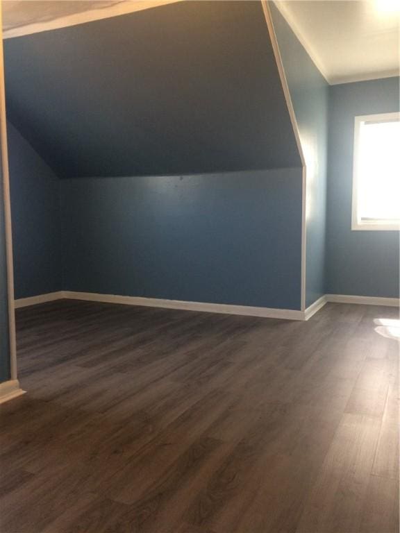 941-943 Cypress Way, Glassport, PA 15045 - bonus room with dark wood finished floors, lofted ceiling, and baseboards