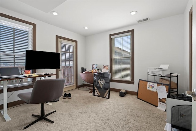 2700 Sumner St, South Side, PA 15203 - carpeted office featuring baseboards and recessed lighting