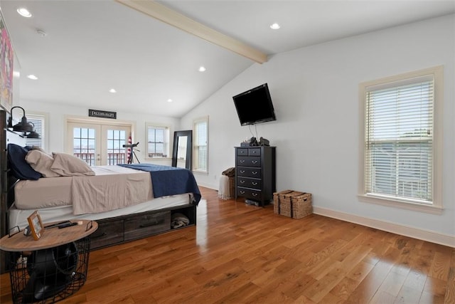 2700 Sumner St, South Side, PA 15203 - bedroom with wood finished floors, french doors, recessed lighting, and baseboards