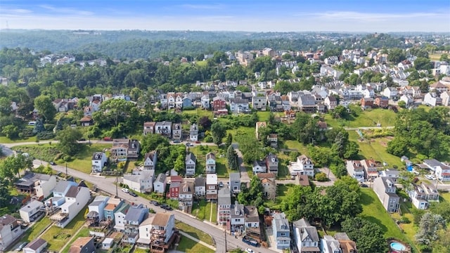 2700 Sumner St, South Side, PA 15203 - aerial view of property and surrounding area featuring nearby suburban area