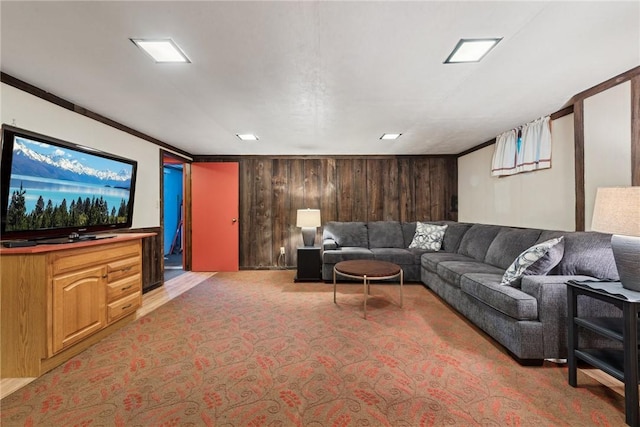 1199 Chestnut St, Indiana Boro Ind, PA 15701 - living area with wooden walls and light colored carpet