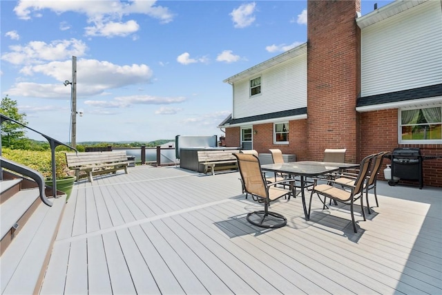 1199 Chestnut St, Indiana Boro Ind, PA 15701 - deck with outdoor dining area and area for grilling