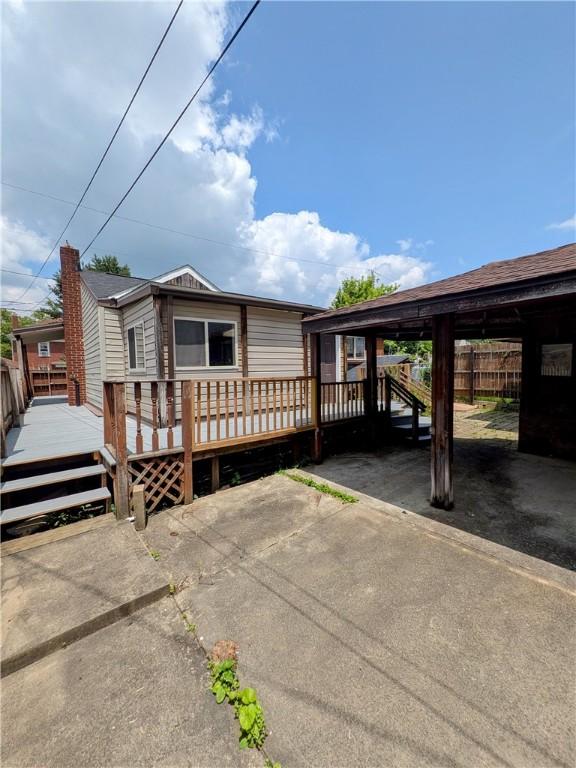 1105 Parkside Dr, Rear Brackenridge, PA 15014 - view of front of home featuring a wooden deck