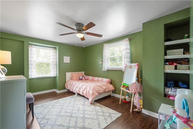 2609 Fox Chase Ct, South Fayette, PA 15017 - bedroom with wood finished floors, baseboards, and ceiling fan