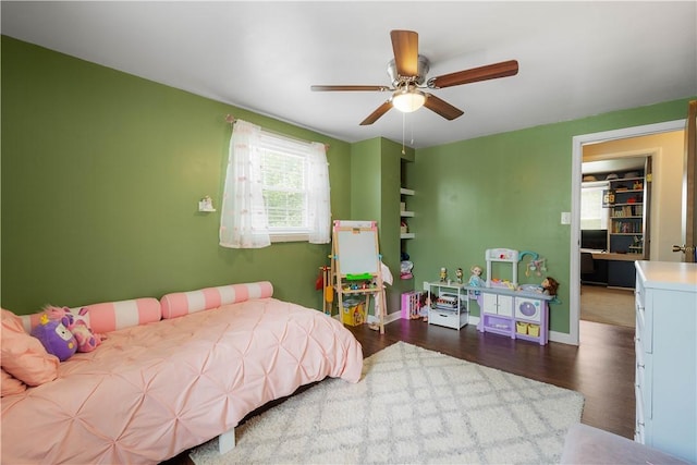 2609 Fox Chase Ct, South Fayette, PA 15017 - bedroom with wood finished floors, baseboards, and a ceiling fan