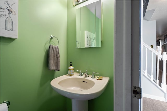 2609 Fox Chase Ct, South Fayette, PA 15017 - bathroom with wood finished floors and a sink