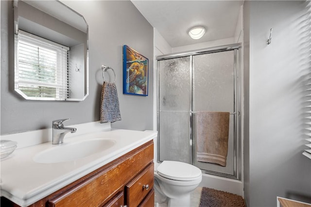 2609 Fox Chase Ct, South Fayette, PA 15017 - bathroom featuring vanity, toilet, and a shower stall