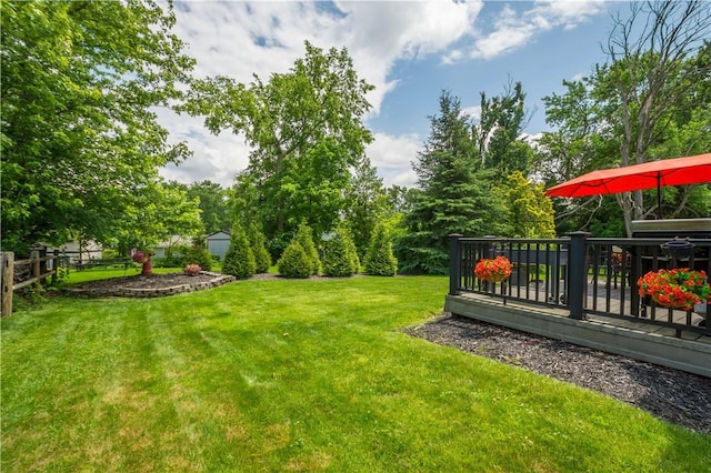 2609 Fox Chase Ct, South Fayette, PA 15017 - view of grassy yard with a deck