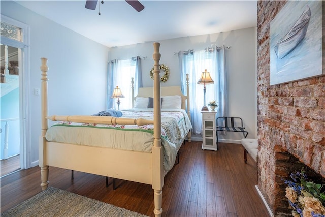 1701 Meadville St, Fineview, PA 15214 - bedroom featuring wood finished floors, ceiling fan, and baseboards